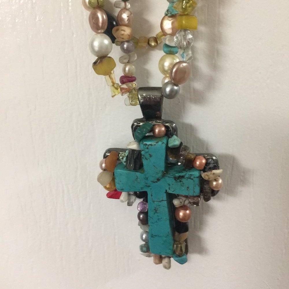 Neklace with Turquoise Cross